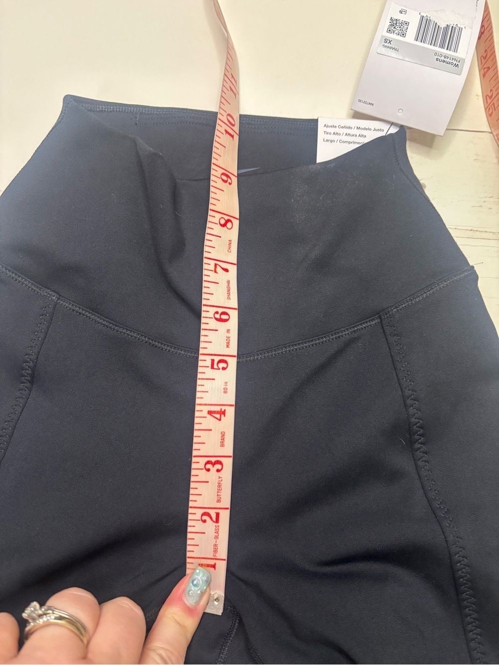 Nike One Dri fit High-Waisted Full-Length Split-Hem Leggings Size XS New Black - Picture 4 of 9